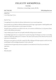 internship cover letter exles