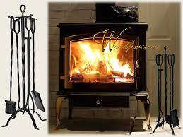 Wrought Iron Design Fireplace Tool Set