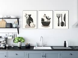 Kitchen Art Print Triptych Wall Art