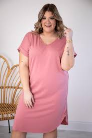 Madewell puff sleeve tiered poplin babydoll dress. Splendid Entrance V Neck Mauve Midi T Shirt Dress Pink Lily