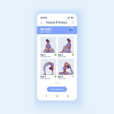 home fitness app smartphone interface
