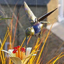 Hummingbird Garden Sculpture Art024 By