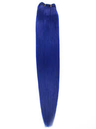 Triple wefted human remy hair extensions. Blue Hair Extensions Hairtrade