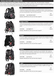 Zeagle Ranger Bcd Size Chart Best Picture Of Chart