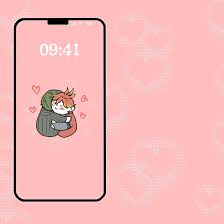 couple wallpaper in two phones