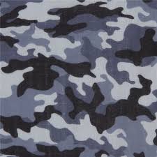 grey blue camouflage double gauze