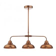 Retro Style Copper Ceiling Bar Pendant