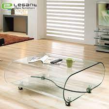 Glass Coffee Table With Wheels Deals