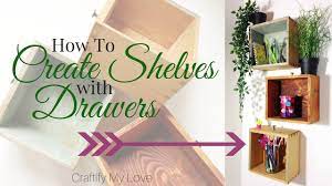 how to make shelves from old drawers
