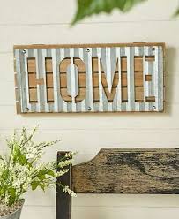 Home Corrugated Metal Wall Sign Art