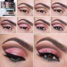 pink and brown eyeshadow tutorial musely
