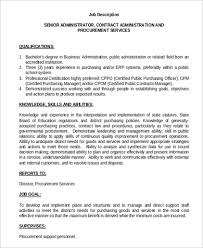 Contract Administrator Job Description Sample 8 Examples