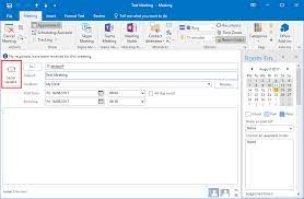 modify a meeting in outlook 2016 for