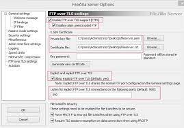 how to configure ftps using filezilla
