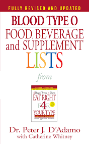 Blood Type O Food Beverage And Supplemental Lists Food