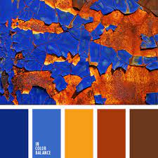 The hex codes can be found underneath each of the color swatches. Cvetovaya Palitra 1599 Blue Colour Palette Orange Color Palettes Blue Color Schemes