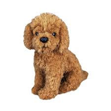 realistic plush toy dog labradoodle dog