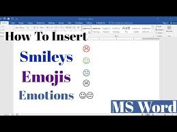 how to insert face smileys or emojis in