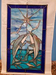 Stained Glass Rv Door Window Dolphins