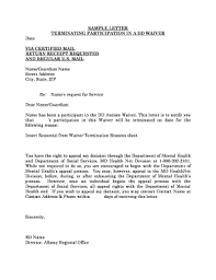 sle letter of termination of