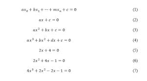 Mathematical Equations An Overview