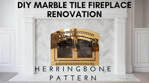 diy marble tile fireplace renovation