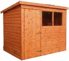 8x5 Wooden Garden Shed Pent Roof T Amp