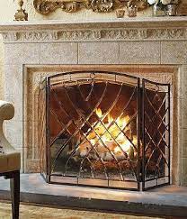 Victoria Beveled Glass Fireplace Screen
