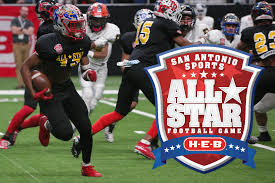 We pulled this out to see if she could manage it and could she ever! San Antonio Sports All Star Football Game Presented By H E B San Antonio Sports