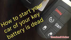 How to start dodge charger if key fob is dead. How To Start Your Car If Your Fob Battery Is Dead Youtube