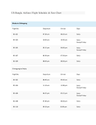 Biman Bangladesh Airline Schedules And Fare