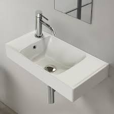 Small Wall Mount Sink Narrow Modern 24 Sharp Cerastyle 044500 U By Nameeks