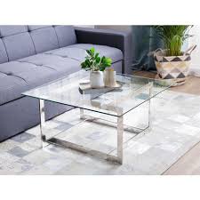 Coffee Table Clear Tempered Glass