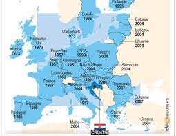 La croatie, qui devient le 28e membre. L Union Europeenne Pourrait Compter 28 Membres En 2013