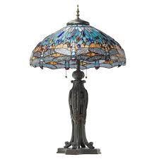 Dragonfly Stained Glass Table Lamp