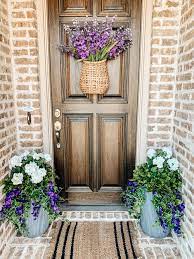 outdoor planter with artificial flowers