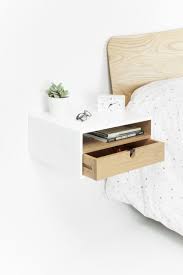 A small bedside table is perfect if you simply need somewhere to place your phone. White Floating Nightstand Bedside Table Drawer In Oak Mid Century Modern Floating Nightstand Drawer Floating Bedside Table Bedside Table Drawers