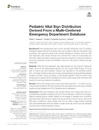 Pdf Pediatric Vital Sign Distribution Derived From A Multi