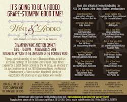 Wine Auction Tickets San Antonio Stock Show Rodeo