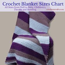 crochet blanket sizes chart