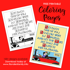 Hundreds of free spring coloring pages that will keep children busy for hours. Love And Respect Coloring Page Flanders Family Homelife