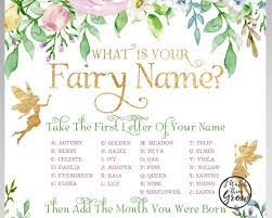 Fairy Name Sign Printable Fairy Party