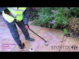 to remove rust stains from stone patio