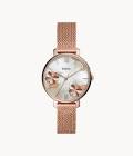 JACQUELINE ES4534P THREE-HAND ROSE GOLD-TONE STAINLESS STEEL WATCH Fossil