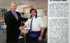 young michael scott shaking hands from
