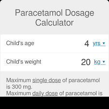 paracetamol dosage calculator