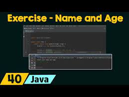 java exercise name and age you