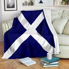 Scotland Flag Throw Blanket