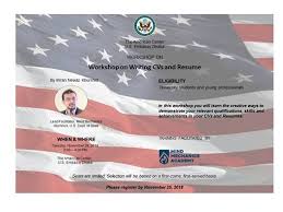 Workshop On Writing Cvs And Resume At U S Embassy Dhakabaridhara