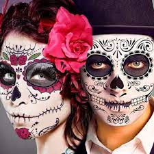 day of the dead face tattoos 10 sheet